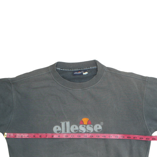 Ellesse Men’s Grey Crew Neck Logo Sweatshirt M Regular Fit
