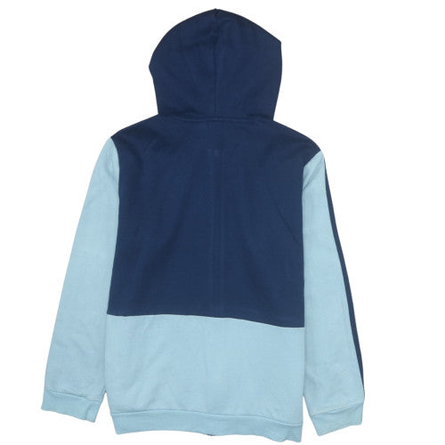 Adidas Womens Blue Colourblock Full Zip Hoodie Size M