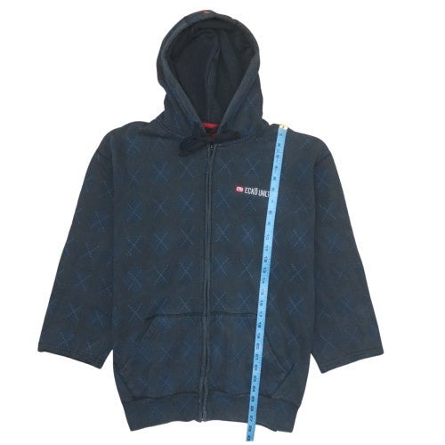 Ecko Unltd Mens Blue Full Zip Hoodie Size L Regular Fit
