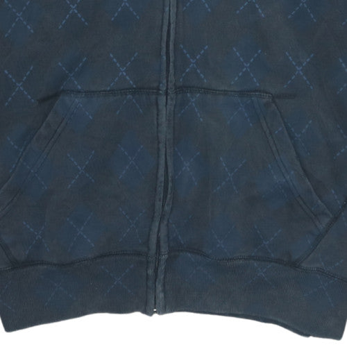 Ecko Unltd Mens Blue Full Zip Hoodie Size L Regular Fit