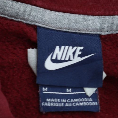 Nike Men's Red Pullover Hoodie M Fleece Graphic Logo Sportswear