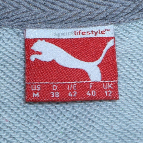 Additional view of Puma Women Grey Crew Neck Pullover Sweatshirt UK 12 Cotton Blend