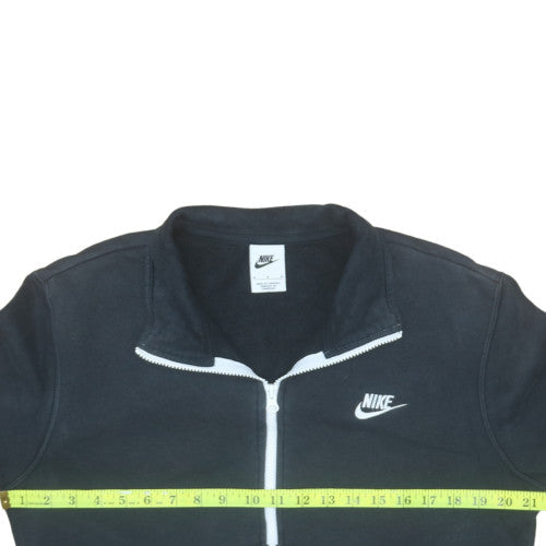 Nike Women’s Black 1/2 Zip Sweatshirt M Cotton Blend Sportswear