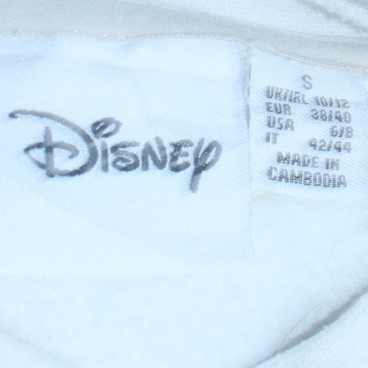 Disney Women White Mickey & Friends Crew Neck Pullover Sweatshirt Size S