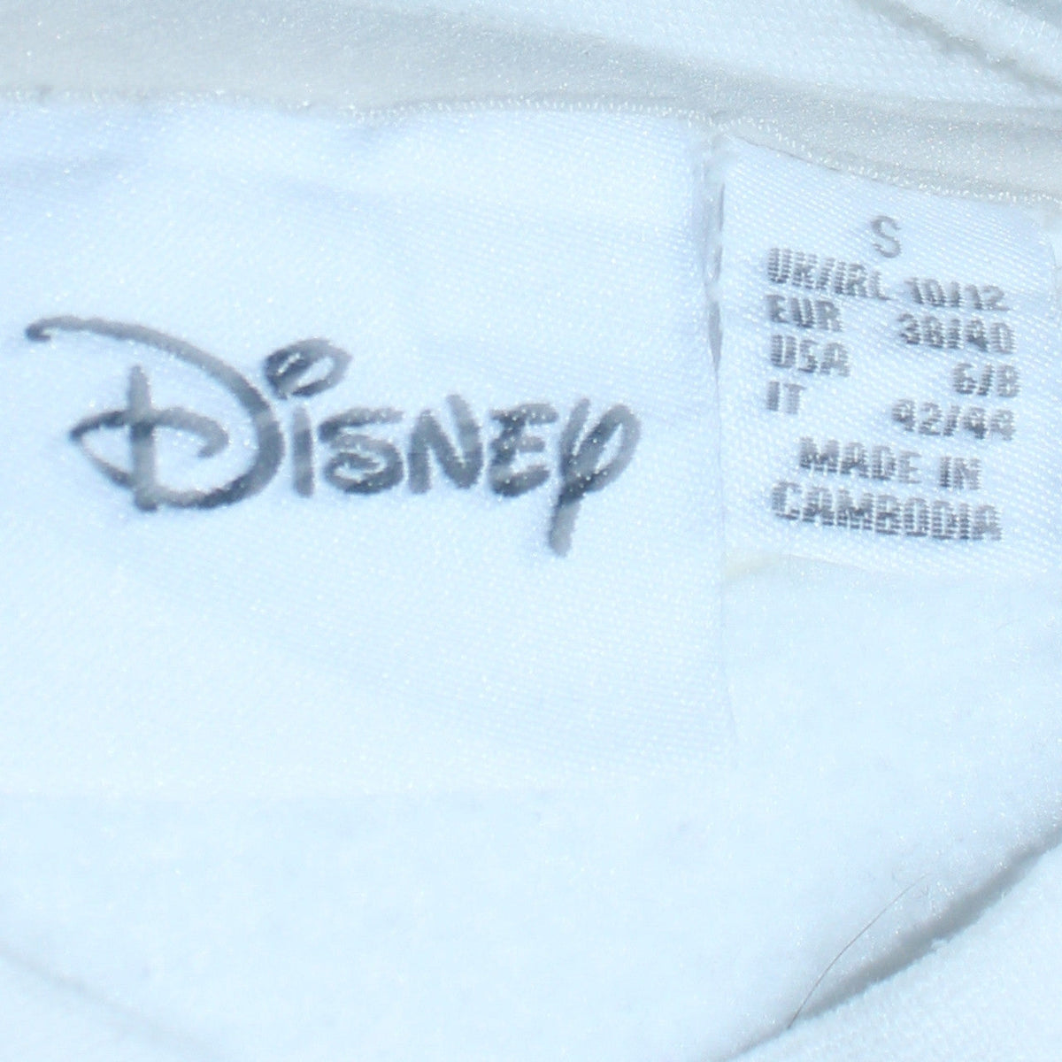 Disney Women White Mickey & Friends Crew Neck Pullover Sweatshirt Size S