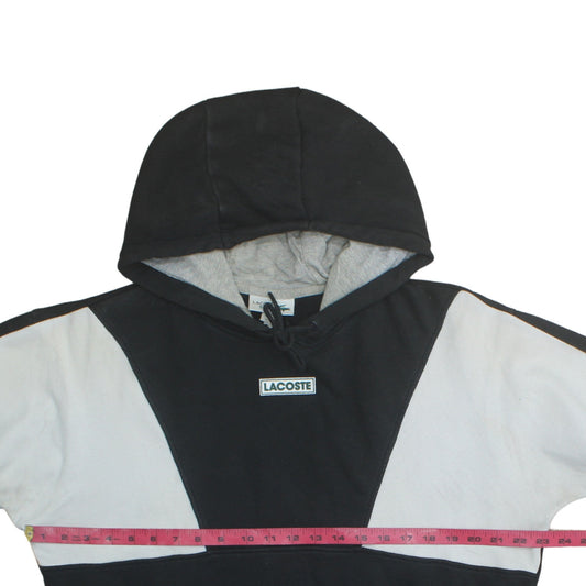 Lacoste Sport Men's Black Pullover Hoodie L Logo Regular Fit Sweatshirt