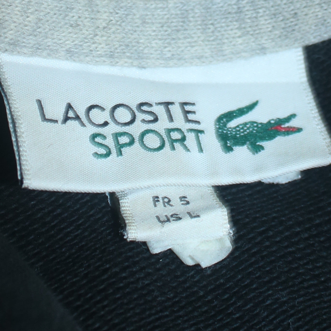Lacoste Sport Men's Black Pullover Hoodie L Logo Regular Fit Sweatshirt