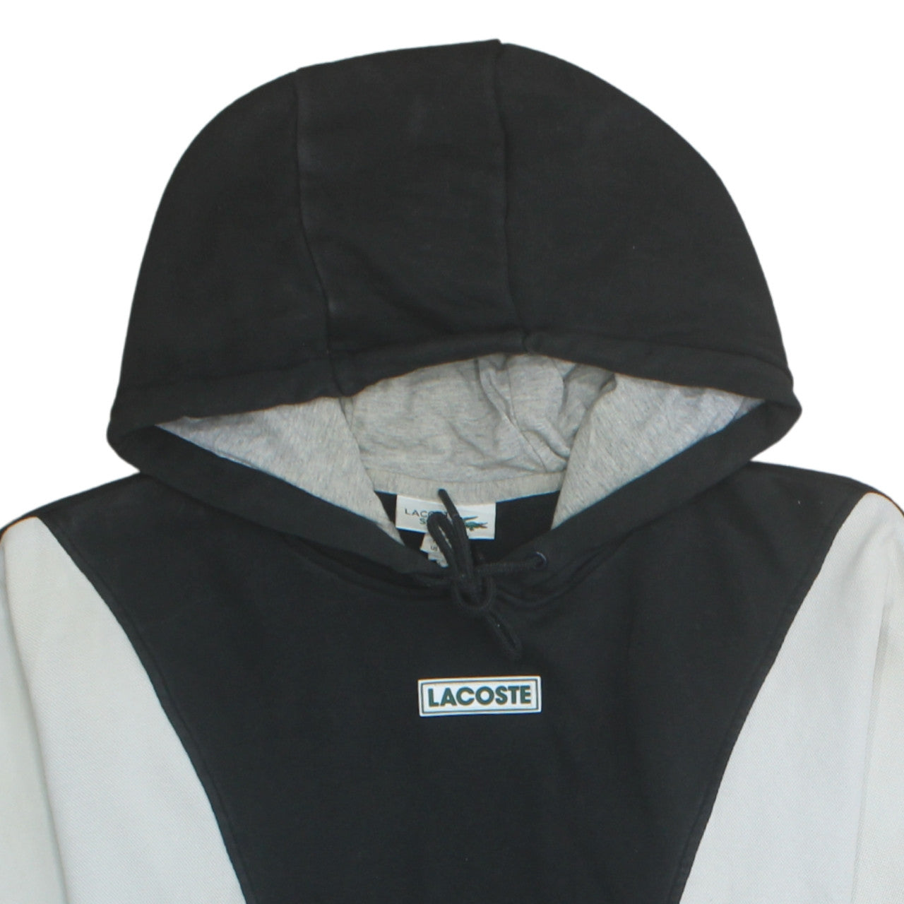Lacoste Sport Men's Black Pullover Hoodie L Logo Regular Fit Sweatshirt