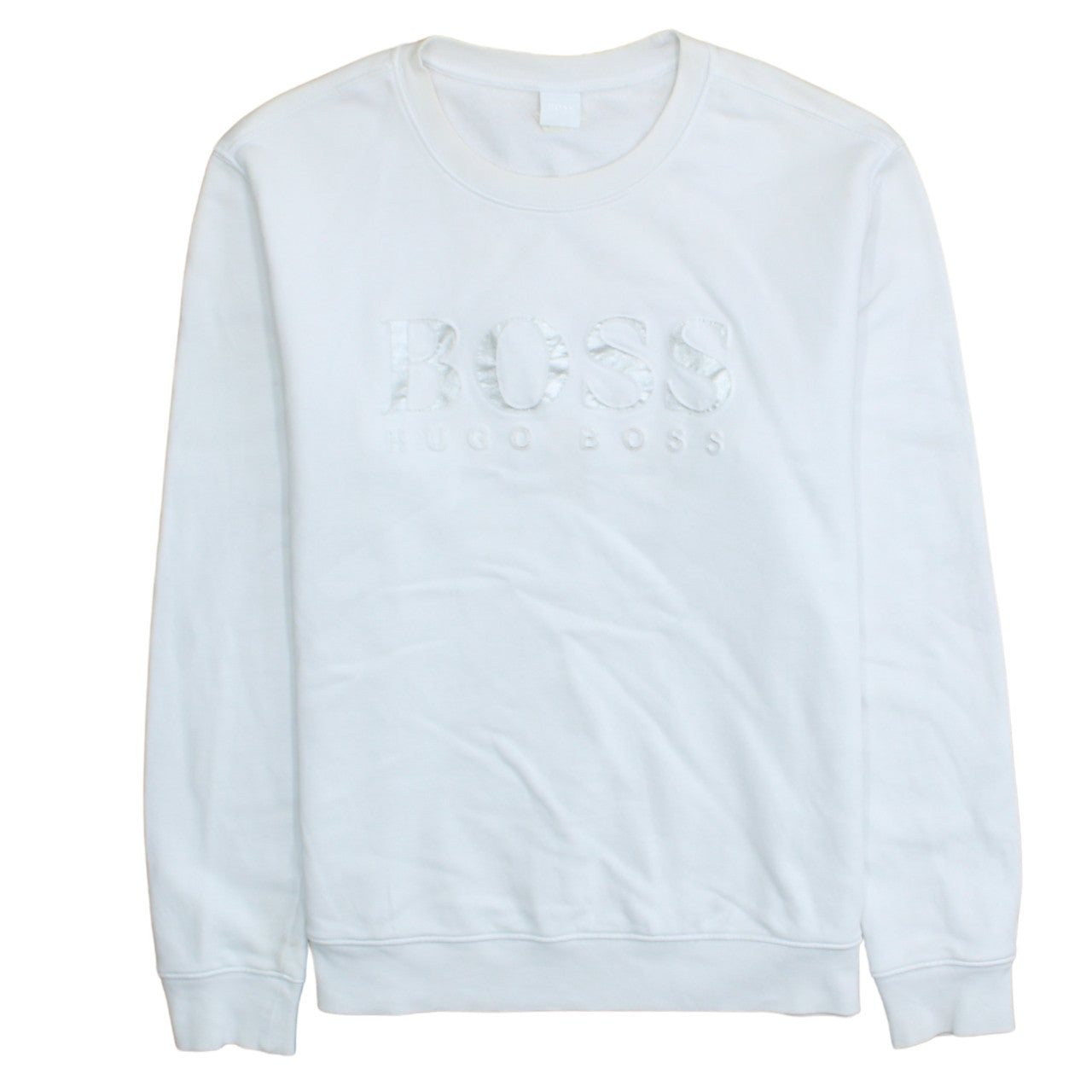 Hugo Boss Womens White Crew Neck Pullover Sweatshirt Size XL