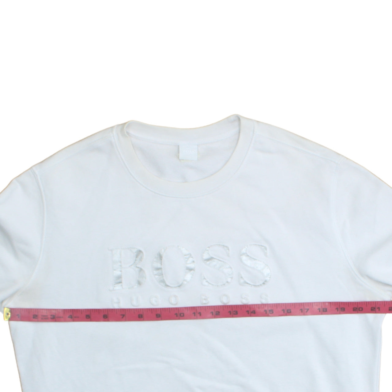 Hugo Boss Womens White Crew Neck Pullover Sweatshirt Size XL