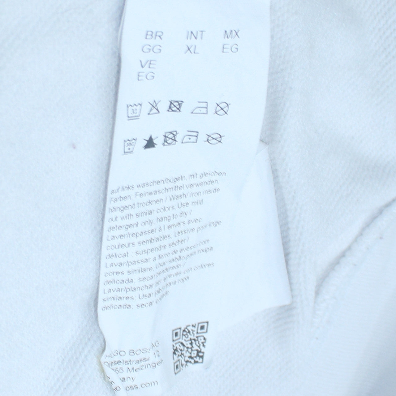 Hugo Boss Womens White Crew Neck Pullover Sweatshirt Size XL