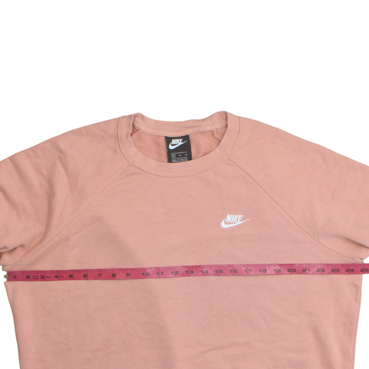 Nike Womens Pink Crew Neck Pullover Sweatshirt XL Cotton Blend