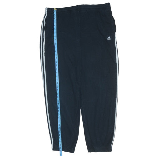 Adidas Men's Black 2XL Jogger Sweatpants with Stripes