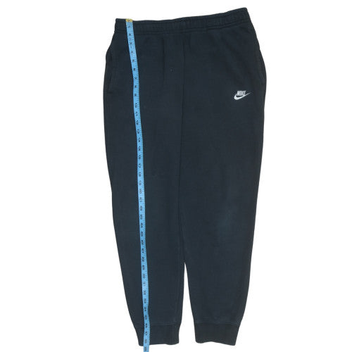 Nike Men's Black Cotton Fleece Jogger Trousers L Regular Fit