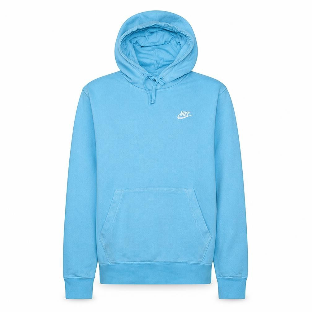 Nike Women Blue Pullover Hoodie Small Cotton Blend Relaxed Fit Sweatshirt