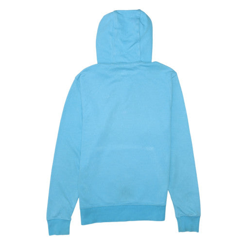 Nike Women Blue Pullover Hoodie Small Cotton Blend Relaxed Fit Sweatshirt