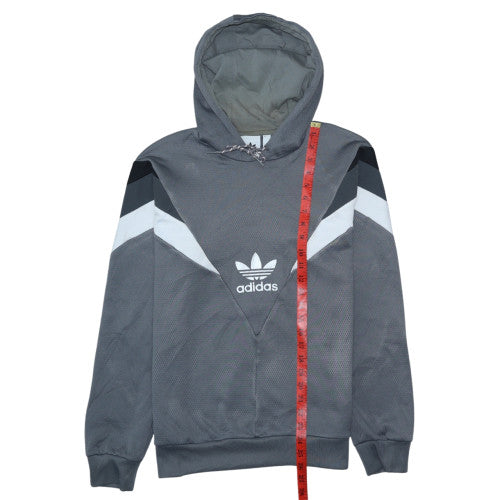 Adidas Mens Grey Pullover Hoodie Size S Sports Graphic