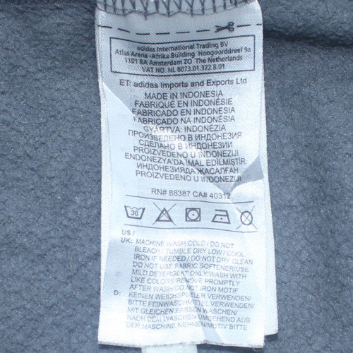 Adidas Mens Grey Pullover Hoodie Size S Sports Graphic