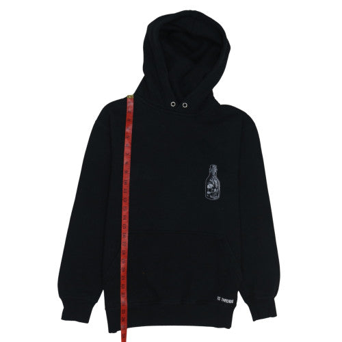 TC Threads Men's Black Skull Graphic Pullover Hoodie Medium