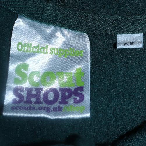 Scout Shops Unisex Green Full Zip Hoodie XS Outdoor Fleece