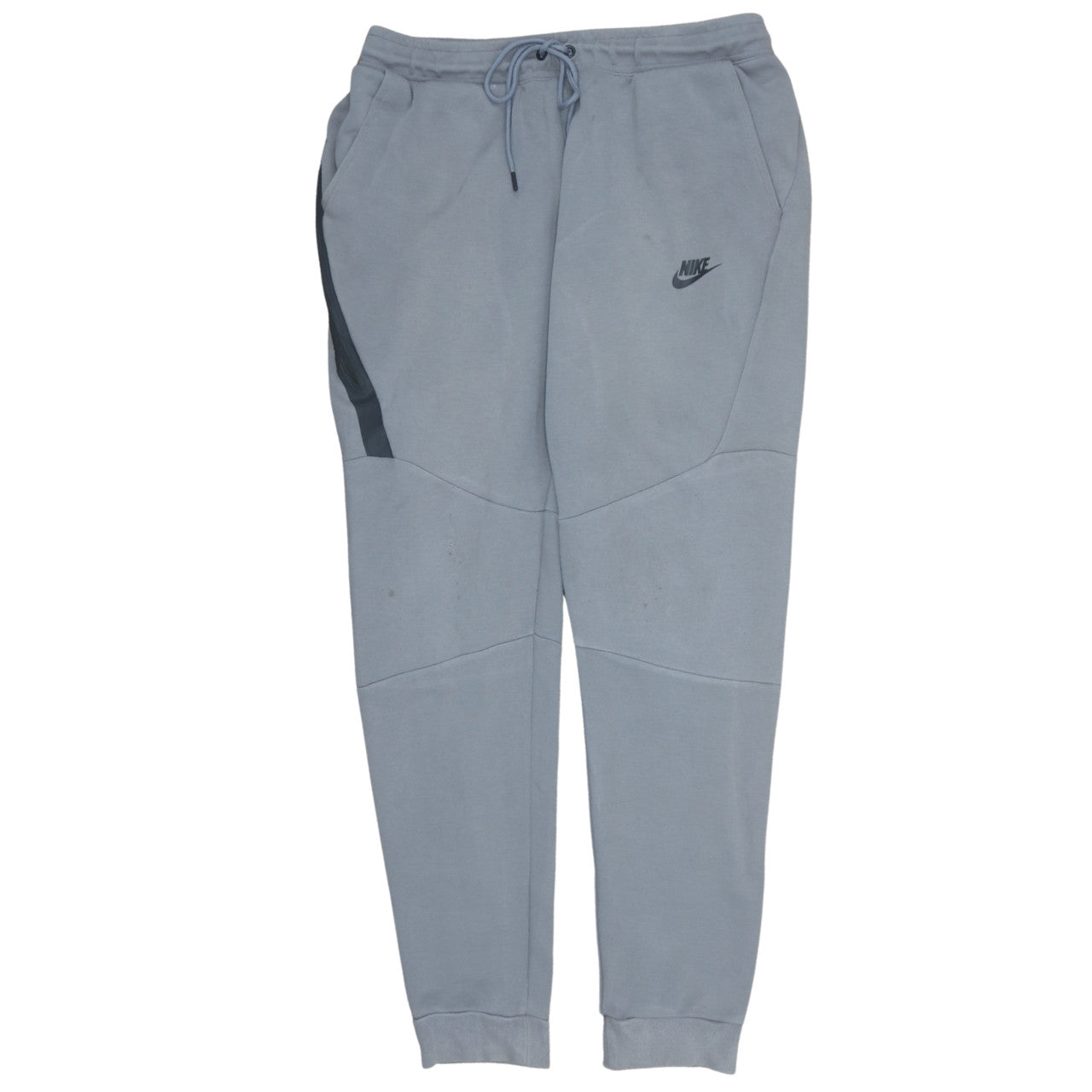 Nike Men Grey L Jogger Sweatpants Cotton Blend Tapered Fit