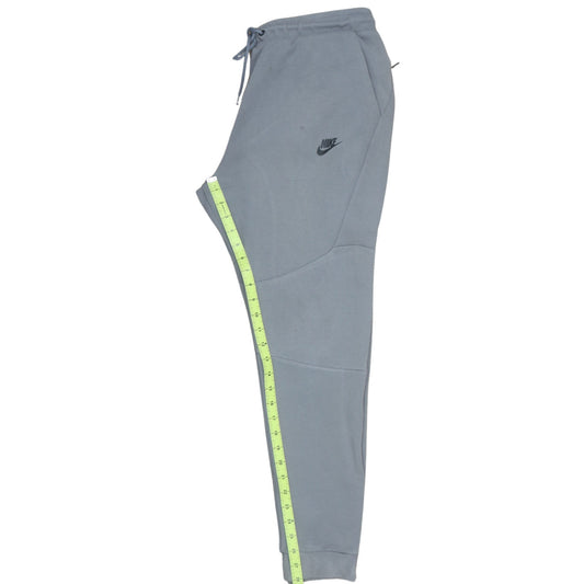 Nike Men Grey L Jogger Sweatpants Cotton Blend Tapered Fit