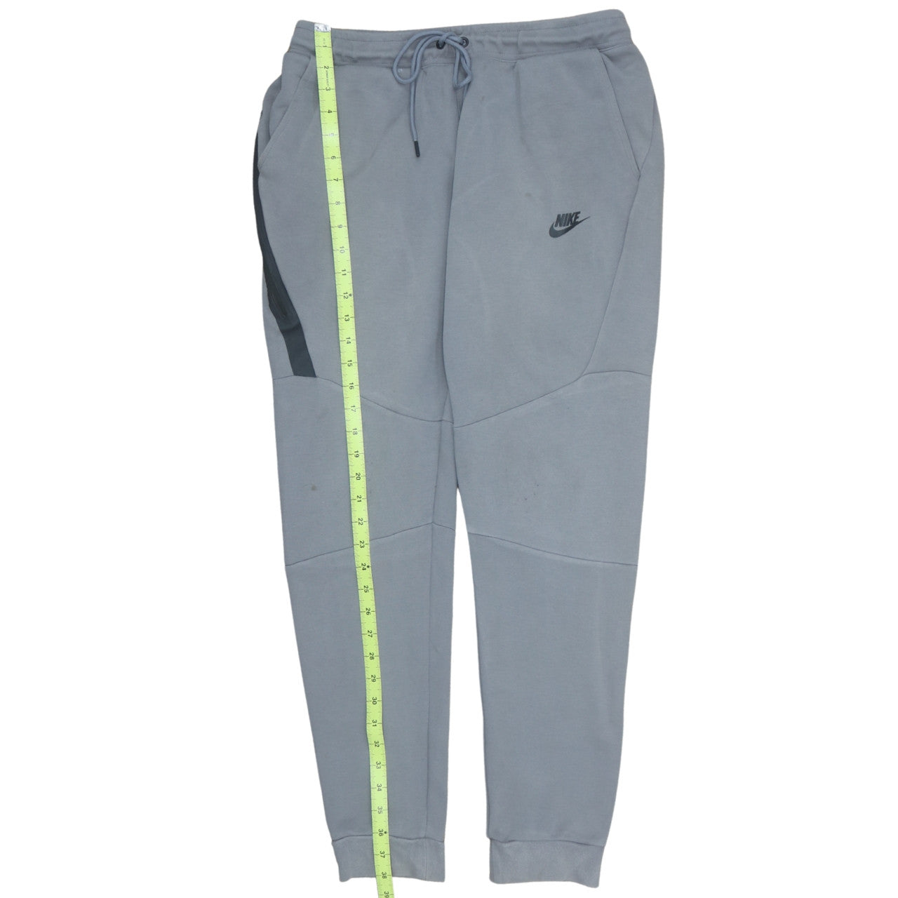 Nike Men Grey L Jogger Sweatpants Cotton Blend Tapered Fit