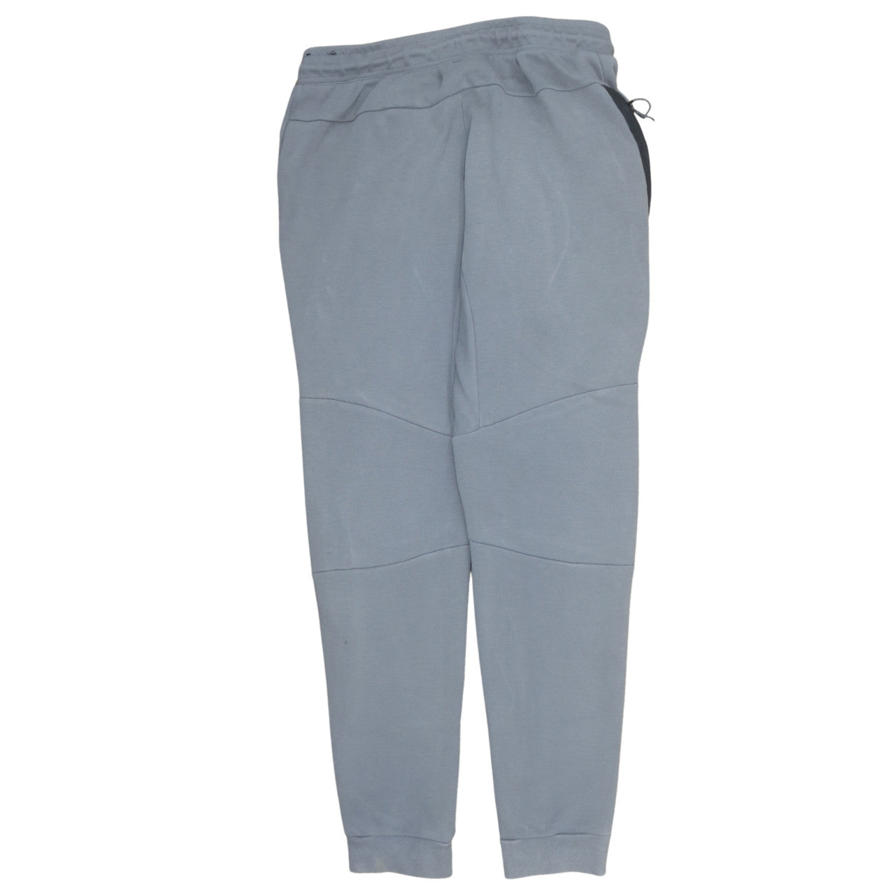 Nike Men Grey L Jogger Sweatpants Cotton Blend Tapered Fit
