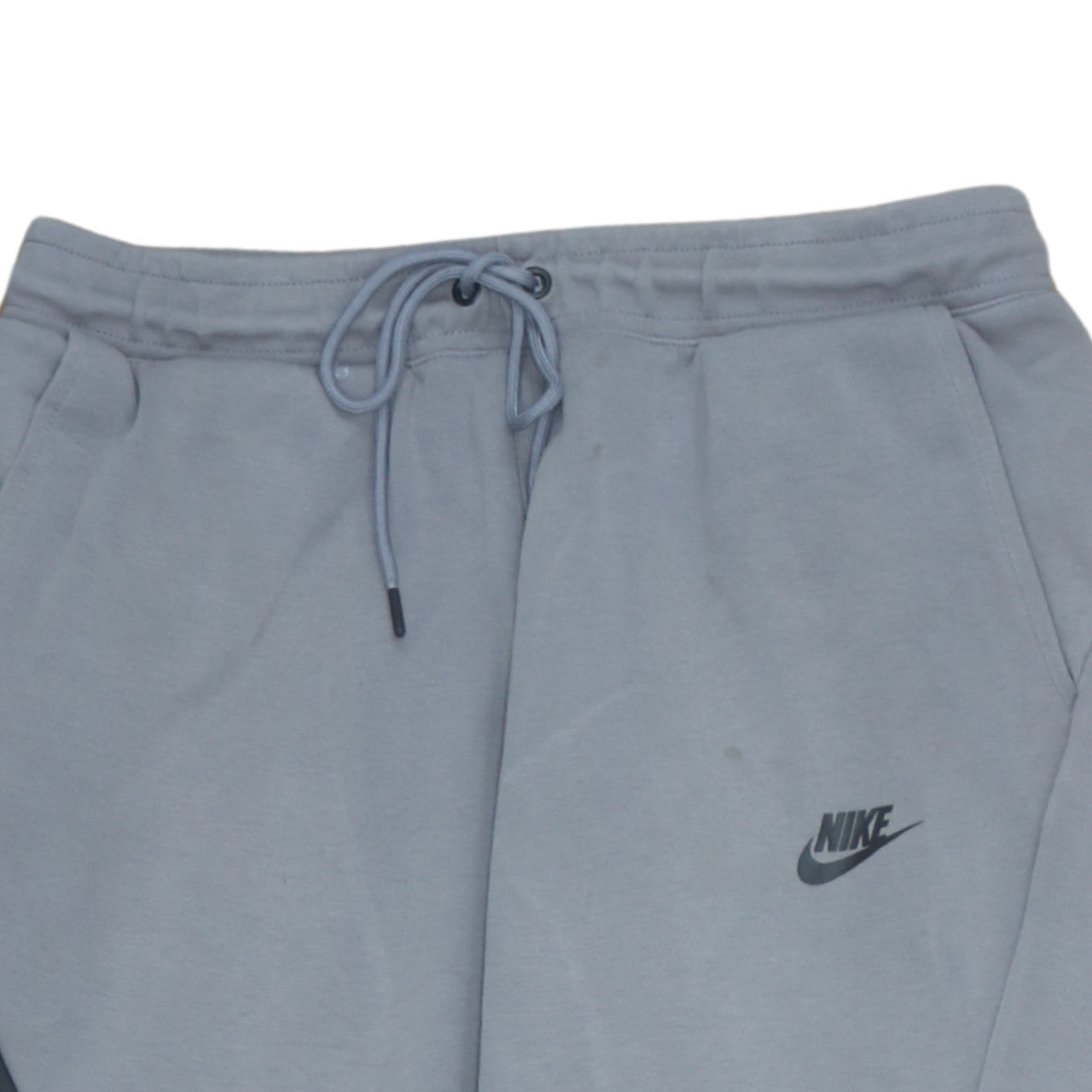 Nike Men Grey L Jogger Sweatpants Cotton Blend Tapered Fit