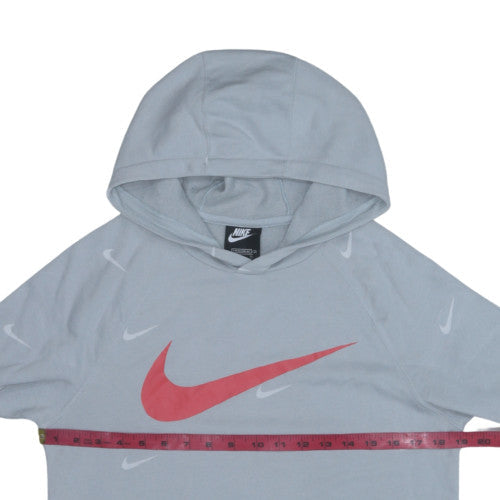 Nike Girls Grey Hoodie XL (158-170cm) Pullover Logo Sweatshirt