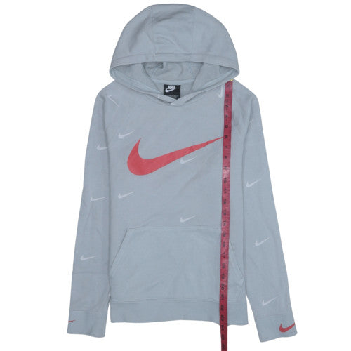 Nike Girls Grey Hoodie XL (158-170cm) Pullover Logo Sweatshirt
