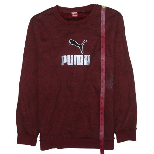 Puma Men’s Red 2XL Pullover Crew Neck Sweatshirt with Logo