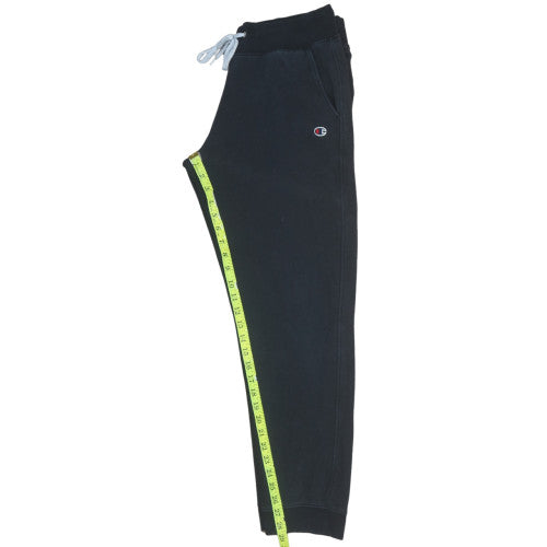 Champion Men’s Black Jogger Trousers Size M Fleece Lined Drawstring