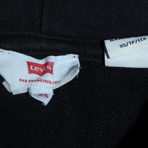 Levi's Men's Black Pullover Hoodie XS Regular Fit Fleece