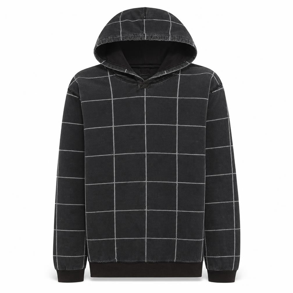 Carhartt Men's Black Checked Pullover Hoodie Size S