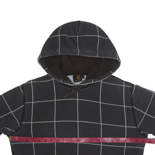 Carhartt Men's Black Checked Pullover Hoodie Size S