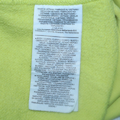Nike Women's Yellow Pullover Hoodie Size M Cotton Blend Casual