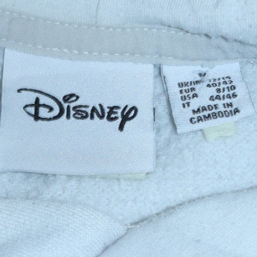 Disney Women White Lilo & Stitch Pullover Hoodie Size 12 Graphic Print