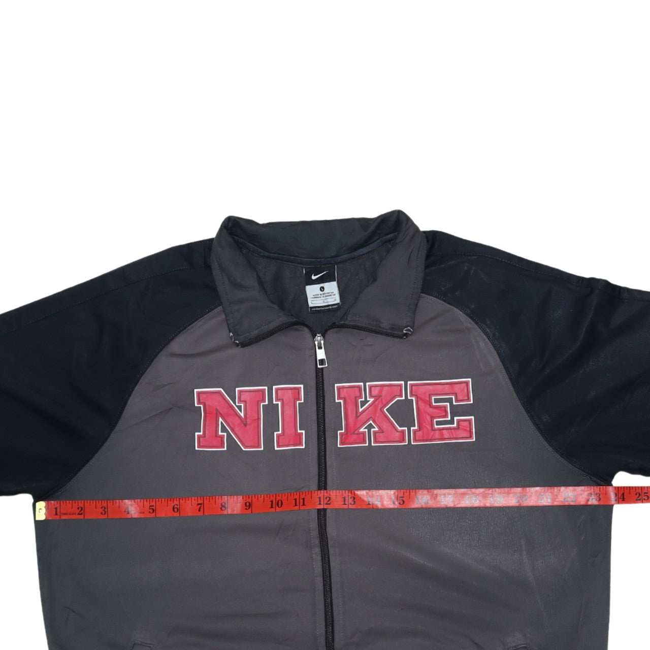 Nike Men's Grey Track Jacket L Full Zip Sports Activewear