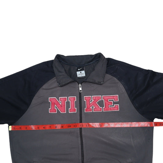 Nike Men's Grey Track Jacket L Full Zip Sports Activewear