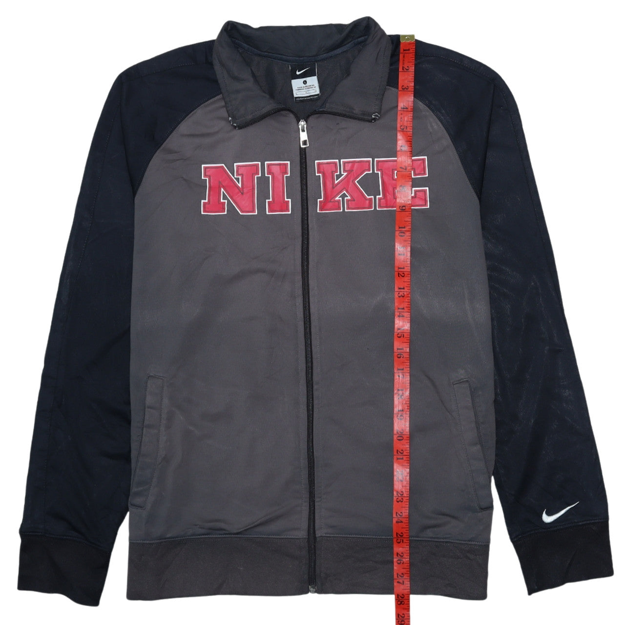 Nike Men's Grey Track Jacket L Full Zip Sports Activewear