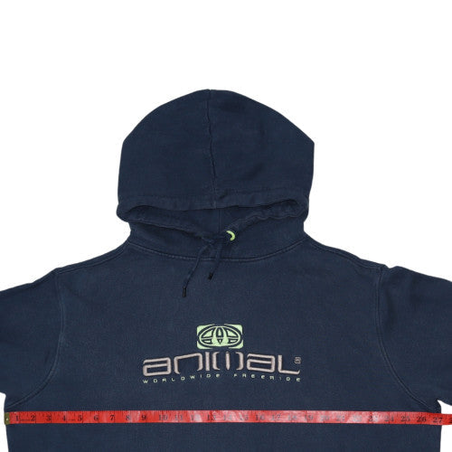 Animal Womens Navy Blue Pullover Hoodie XXL 100% Cotton
