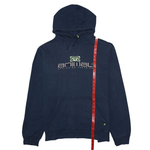 Animal Womens Navy Blue Pullover Hoodie XXL 100% Cotton