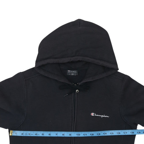 Champion Men’s Black Full Zip Hoodie Size S Fleece Lined Athletic