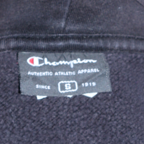 Champion Men’s Black Full Zip Hoodie Size S Fleece Lined Athletic