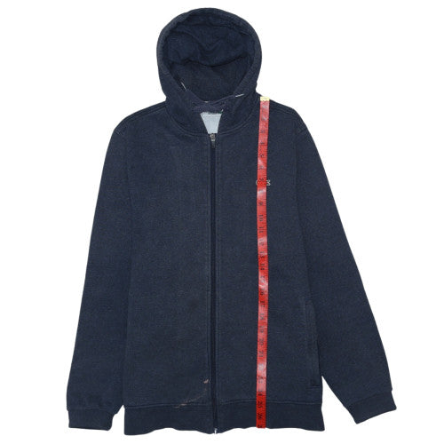 Lacoste Men's Blue Full Zip Hoodie Size L Fleece Cotton Blend