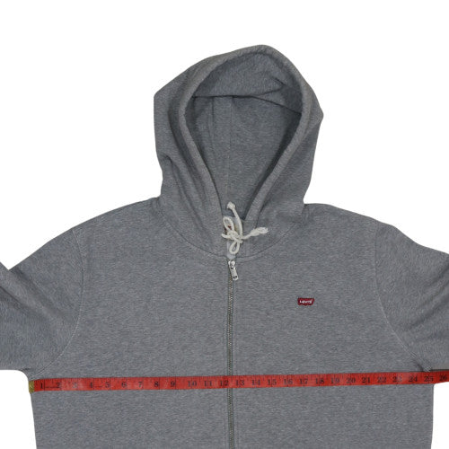 Levi's Men's Grey Full Zip Hoodie L Regular Fit Cotton Blend