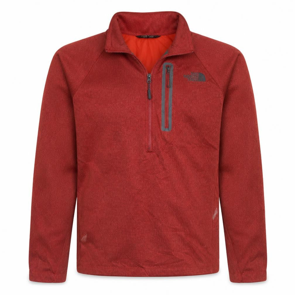 The North Face Mens Red 1/4 Zip Fleece Sweatshirt M Regular