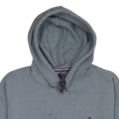 Tommy Hilfiger Men's Grey Pullover Hoodie L Cotton Blend
