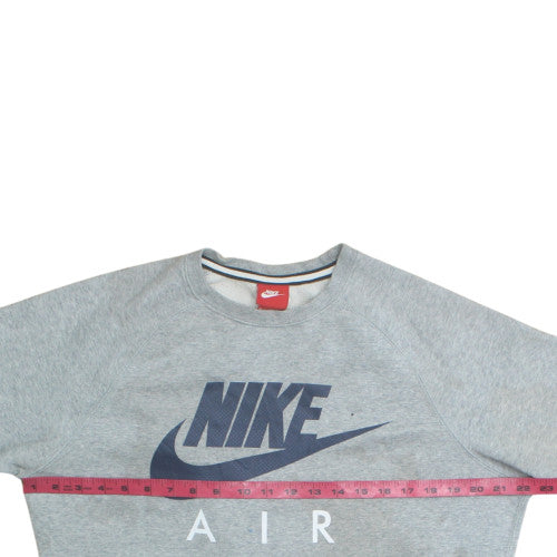 Nike Air Mens Grey Crew Neck Sweatshirt M Cotton Blend